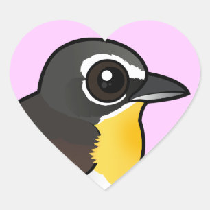 Birdorable Yellow-breasted Chat Heart Sticker