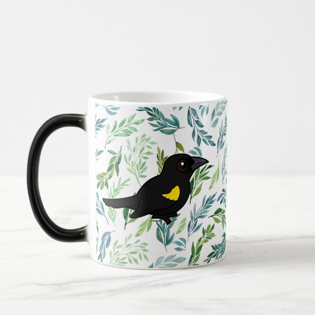 Birdorable Yellow-shouldered Blackbird Magic Mug (Left)