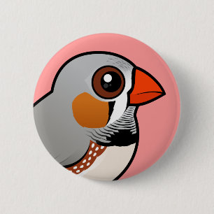 Birdorable Zebra Finch 6 Cm Round Badge