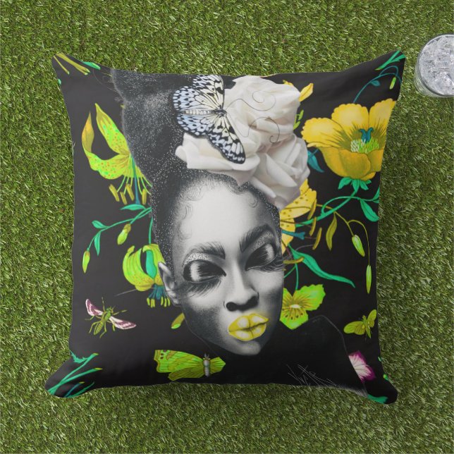 Birds And Bees Pillow (Grass)