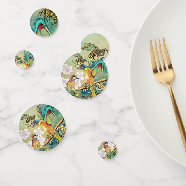 birds and bees table confetti (Group)