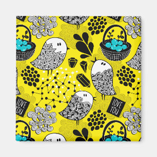 Birds and berries magnet