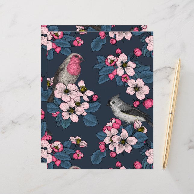 Birds and Blossoms  (Front/Back In Situ)