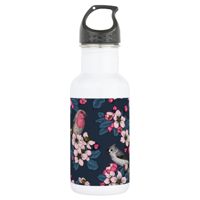 Birds and Blossoms 532 Ml Water Bottle (Front)