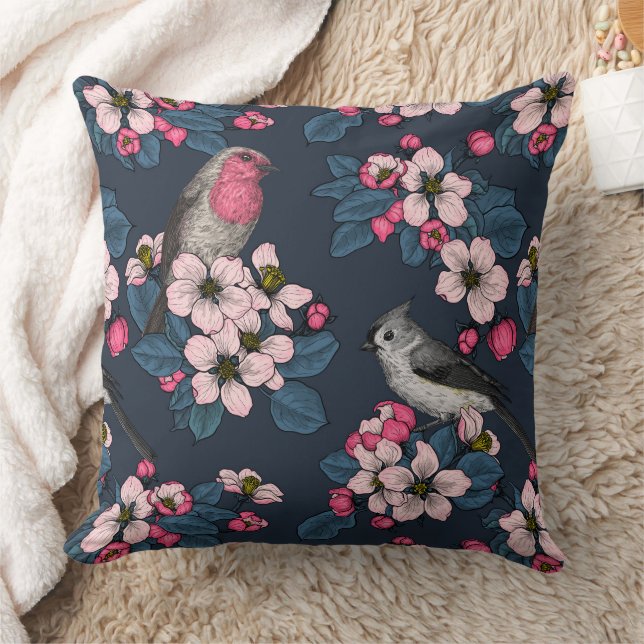 Birds and Blossoms Cushion (Blanket)