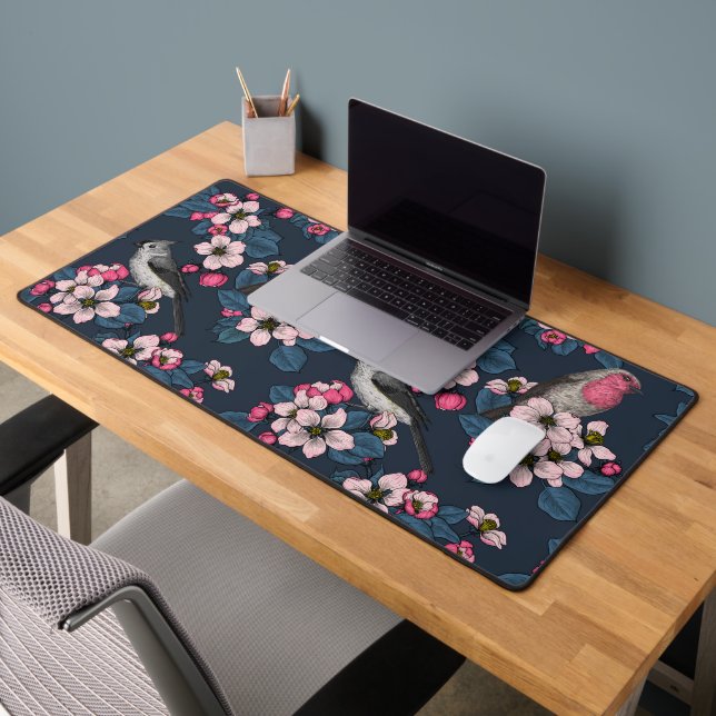 Birds and Blossoms Desk Mat (Office 2)
