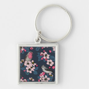 Birds and Blossoms Key Ring