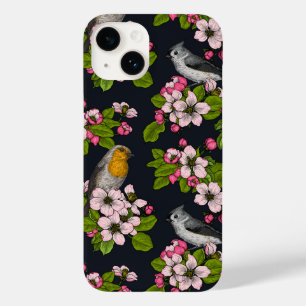 Birds and Blossoms on black Case-Mate iPhone 14 Case