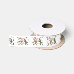 Birds and Blossoms Satin Ribbon