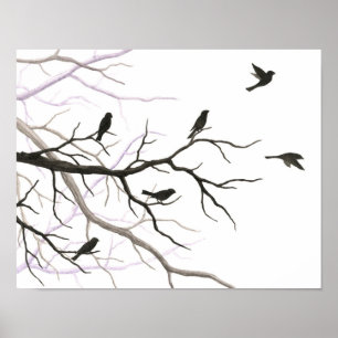 Birds and Branches Fine Art Print
