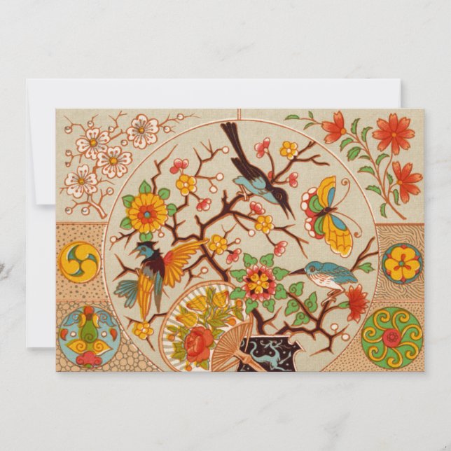 Birds and Butterflies Invitation (Front)