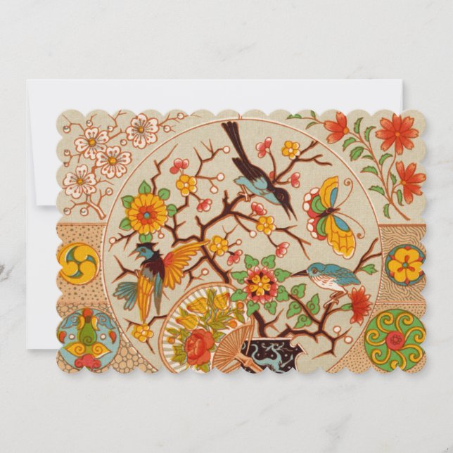 Birds and Butterflies Invitation (Front)