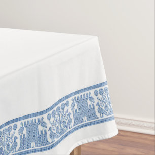 Birds and Castles Tablecloth, 52"x70" Tablecloth