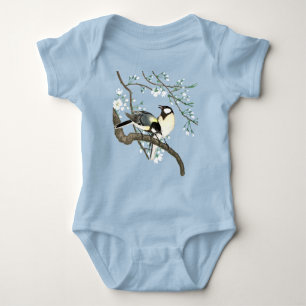 Birds and Cherry Blossoms Ohara Koson Baby Bodysuit