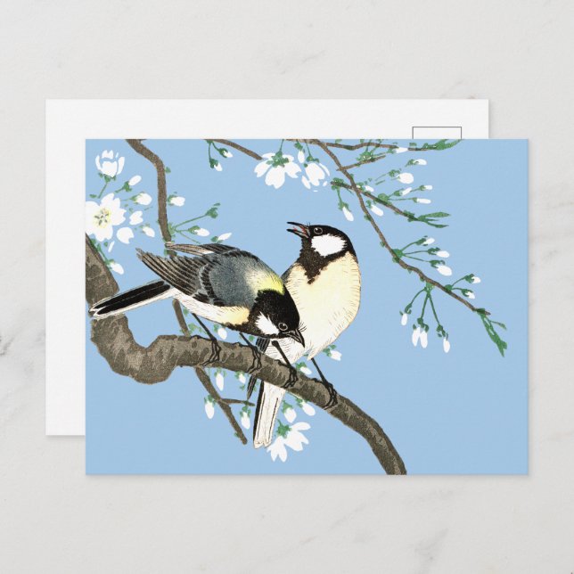 Birds and Cherry Blossoms Ohara Koson Postcard (Front/Back)