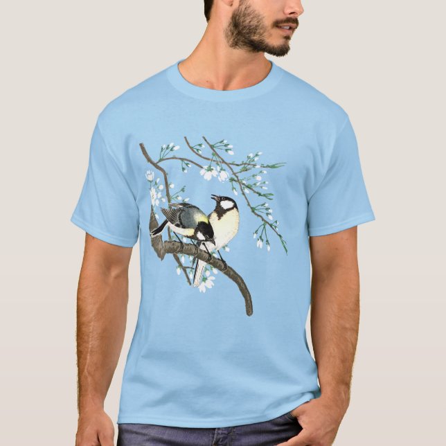 Birds and Cherry Blossoms Ohara Koson T-Shirt (Front)