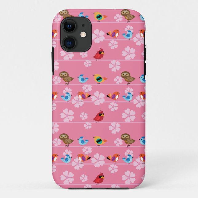 Birds and cherry flowers Case-Mate iPhone case (Back)