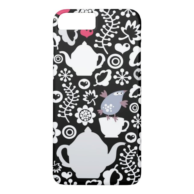 Birds and cups pattern Case-Mate iPhone case (Back)