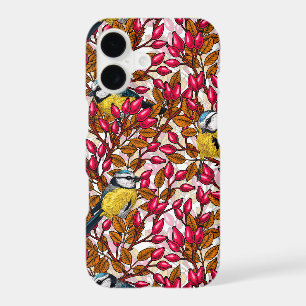Birds and dog rose hips