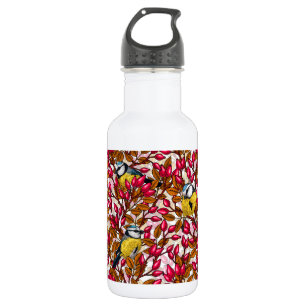Birds and dog rose hips 532 ml water bottle