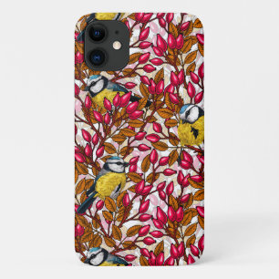 Birds and dog rose hips Case-Mate iPhone case