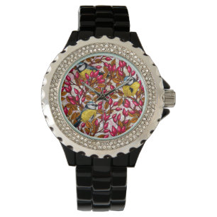 Birds and dog rose hips watch