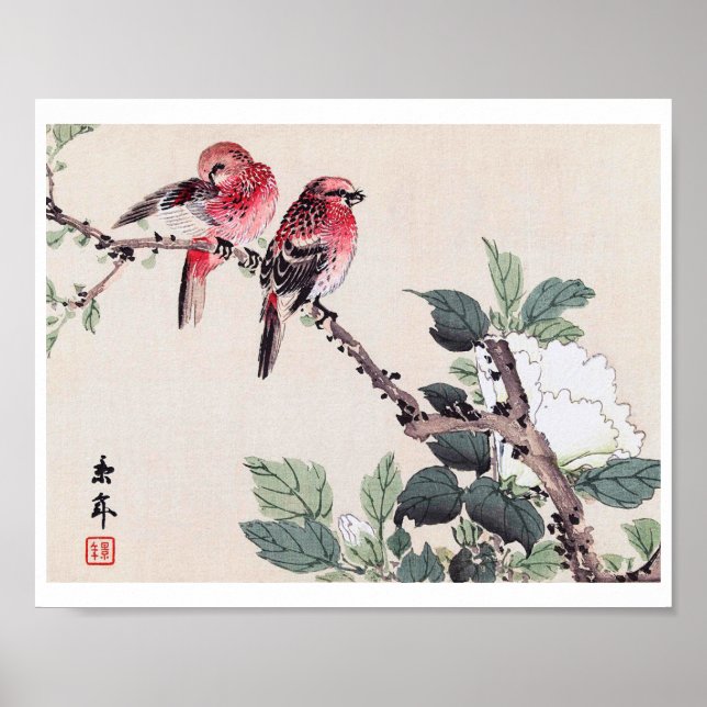 Birds and Flower, Imao Keinen Poster (Front)
