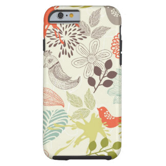 birds and flowers tough iPhone 6 case