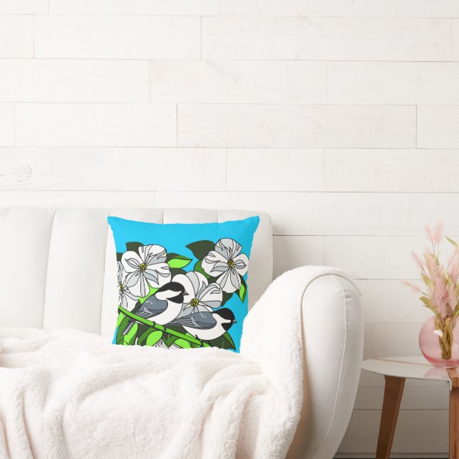 Birds And Flowers Cushion (Couch)