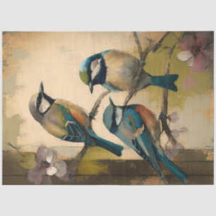 Birds and Flowers Ephemera Design Series #12 Tissue Paper