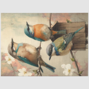 Birds and Flowers Ephemera Design Series #17 Tissue Paper