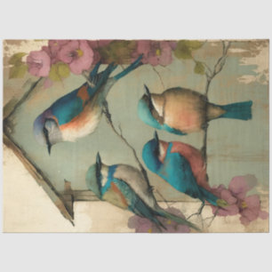Birds and Flowers Ephemera Design Series #8 Tissue Paper