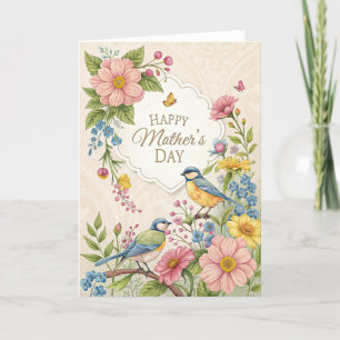 Birds and Flowers Mothers Day Announcement