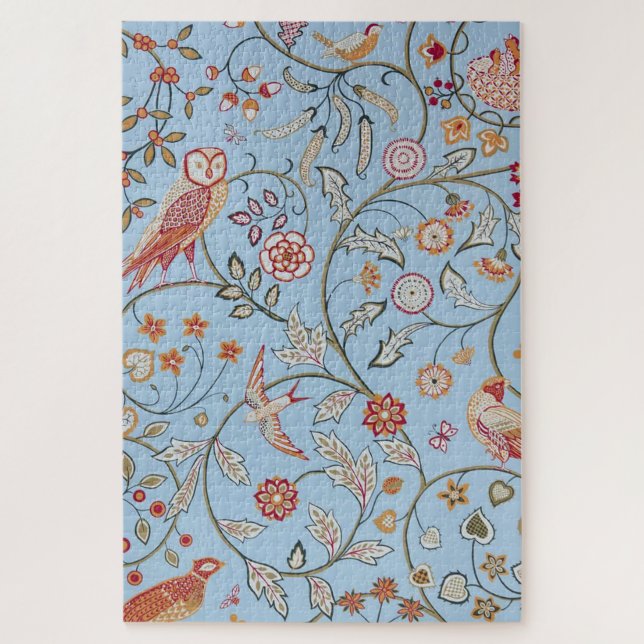 Birds and Flowers, William Morris Jigsaw Puzzle (Vertical)