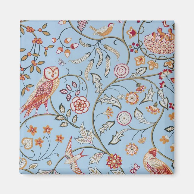 Birds and Flowers, William Morris Magnet (Front)