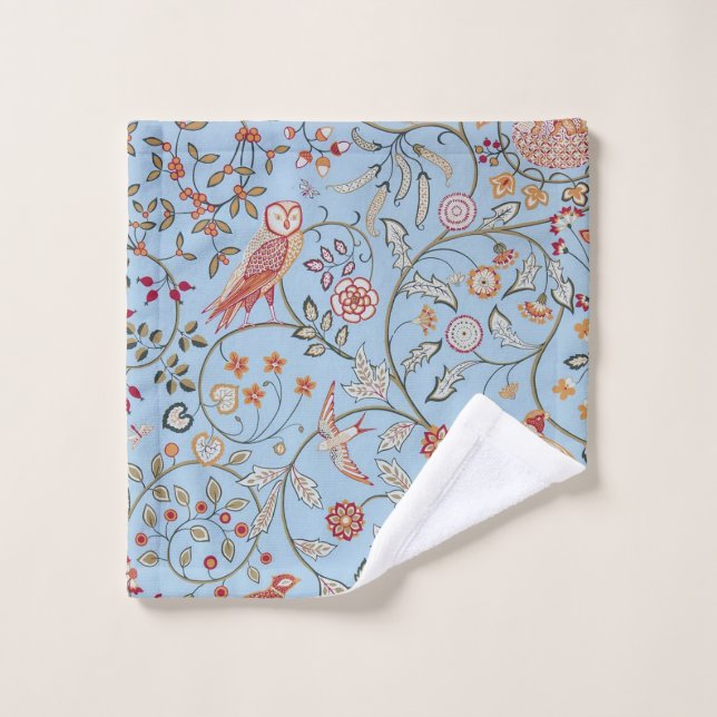 Birds and Flowers, William Morris Wash Cloth (Wash Cloth)
