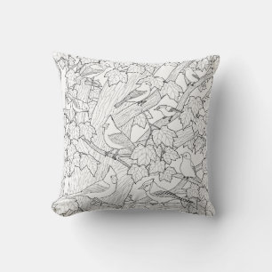 Birds and Maple Tree U-Paint Fabric Cushion