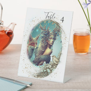 Birds and Nature Fantasy Swirl Photo Frame Pedestal Sign