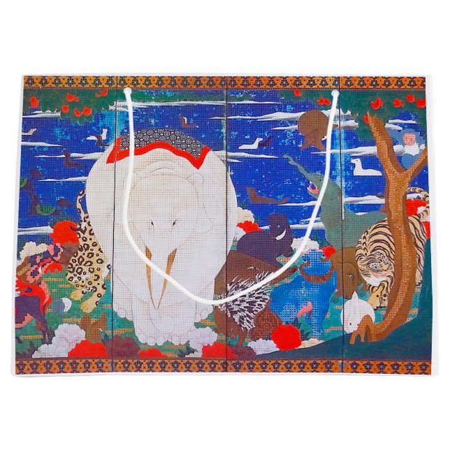 Birds, Animals, and Flowering Plants(Right)Jakuchu Large Gift Bag (Front)