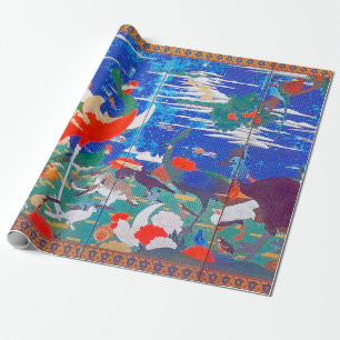 Birds, Animals, & Flowering Plants (Left) Jakuchū Wrapping Paper