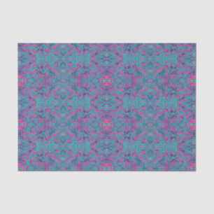 Birds Arabesque Bohemian Turquoise Purple Fuchsia Tissue Paper