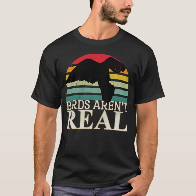 Birds aren’t real birds watching us T-Shirt (Front)