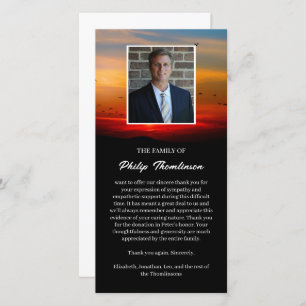 Birds At Dawn & Photo Funeral Thank You