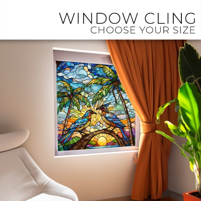 Birds at Sunrise Stained glass art (Creator Uploaded)