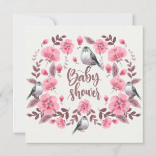 Birds Baby Shower Holiday Card