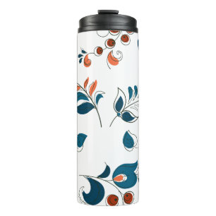 Birds & Berries in Russian Style Thermal Tumbler