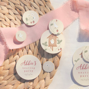 Birds & Berries Nesting Party Girl Baby Shower Confetti