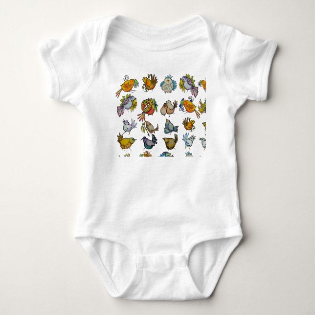 Birds & Birdies Baby Bodysuit (Front)