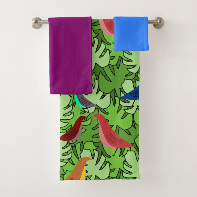 Birds, Birds, Birds  Bath Towel Set (Insitu)