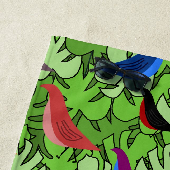 Birds, Birds, Birds  Beach Towel (In Situ)